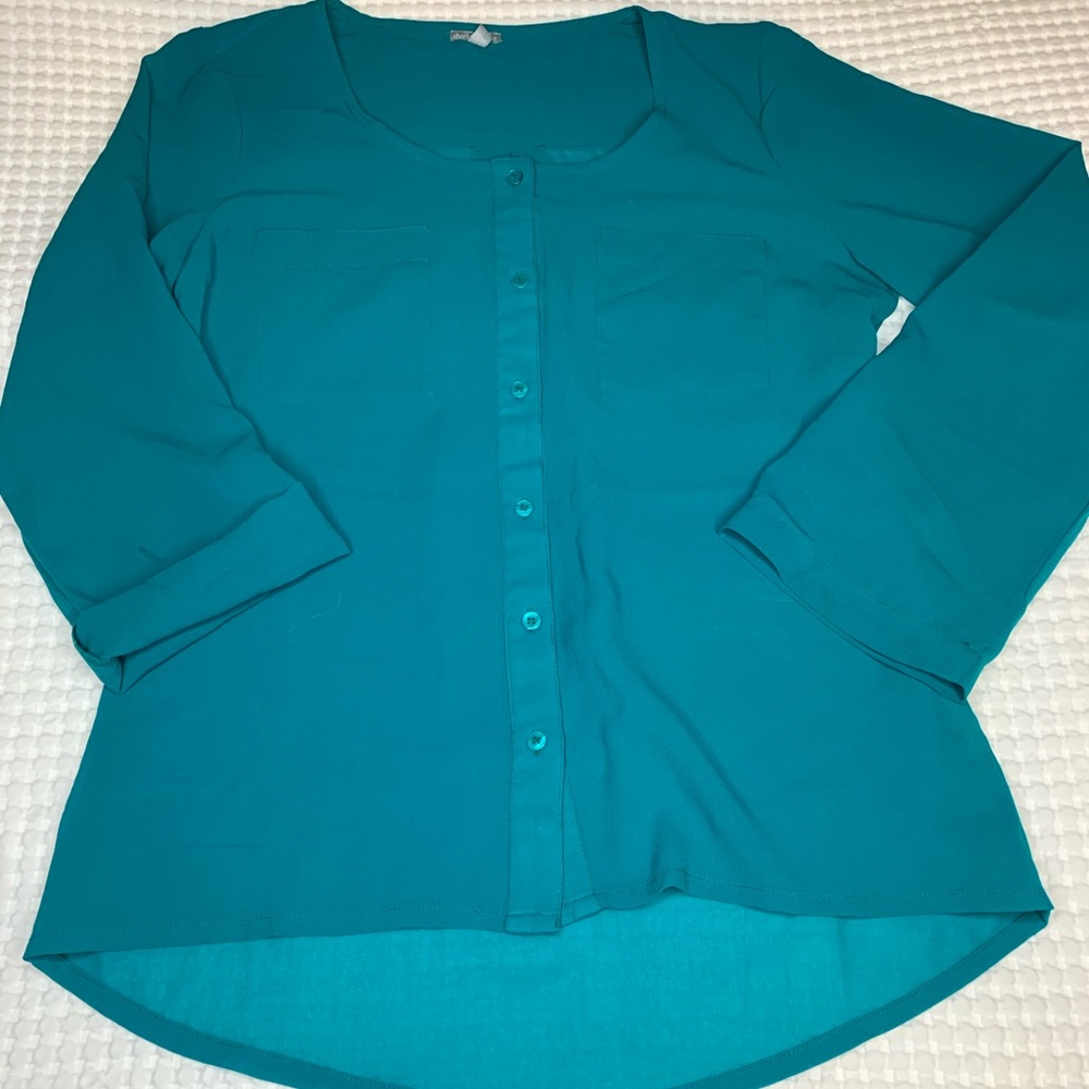 Teal Charlotte Russe blouse
